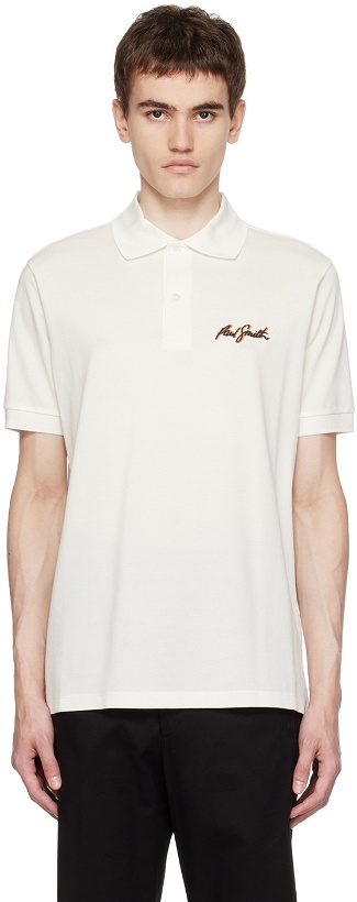 Photo: Paul Smith Off-White Embroidered Polo