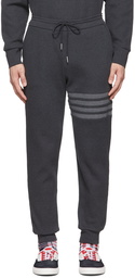 Thom Browne Grey Cotton 4-Bar Lounge Pants