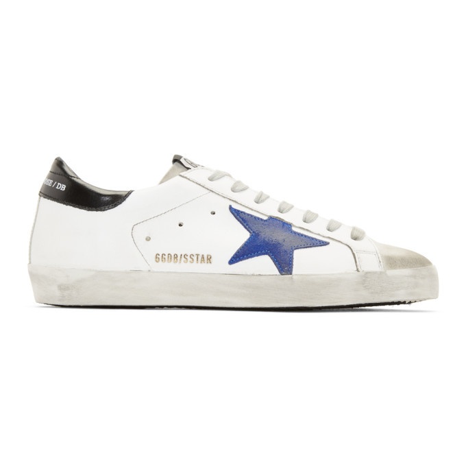 Photo: Golden Goose White and Blue Superstar Sneakers