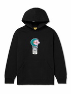 DIME - Nightlight Appliquéd Cotton-Jersey Hoodie - Black