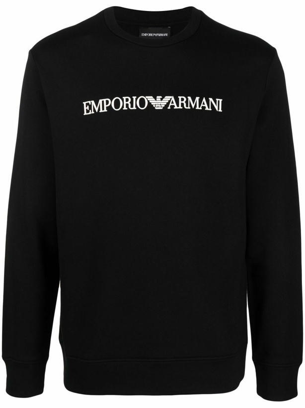 Photo: EMPORIO ARMANI - Logo Cotton Blend Sweatshirt