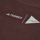 Adidas Terrex x and wander Long Sleeve T-Shirt in Shadow Brown