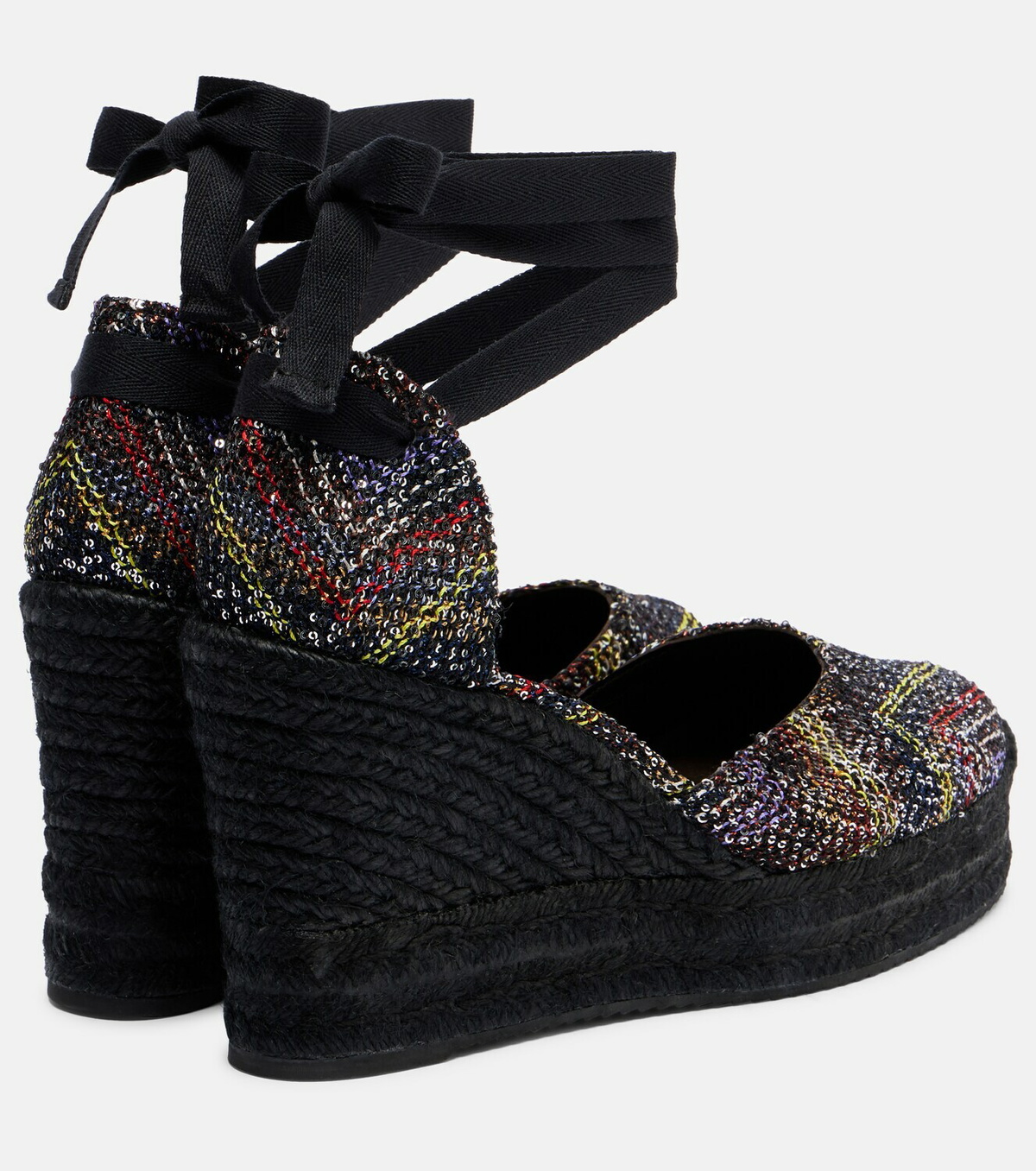 Missoni Eva 80 sequined espadrille wedges