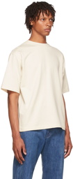 AURALEE Off-White Cotton T-Shirt