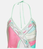 Pucci Iride silk bra top