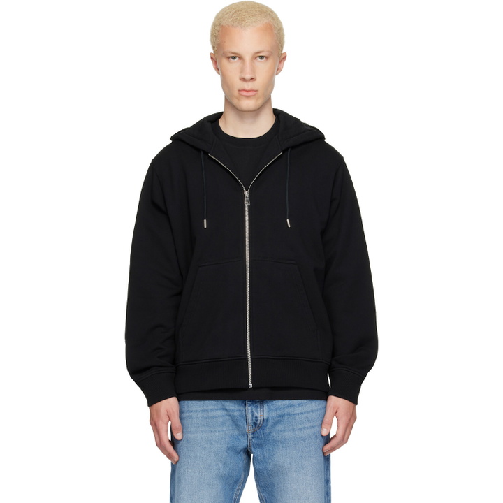 Photo: Givenchy Black Zipped Photographic Negative Print Hoodie