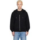 Givenchy Black Zipped Photographic Negative Print Hoodie