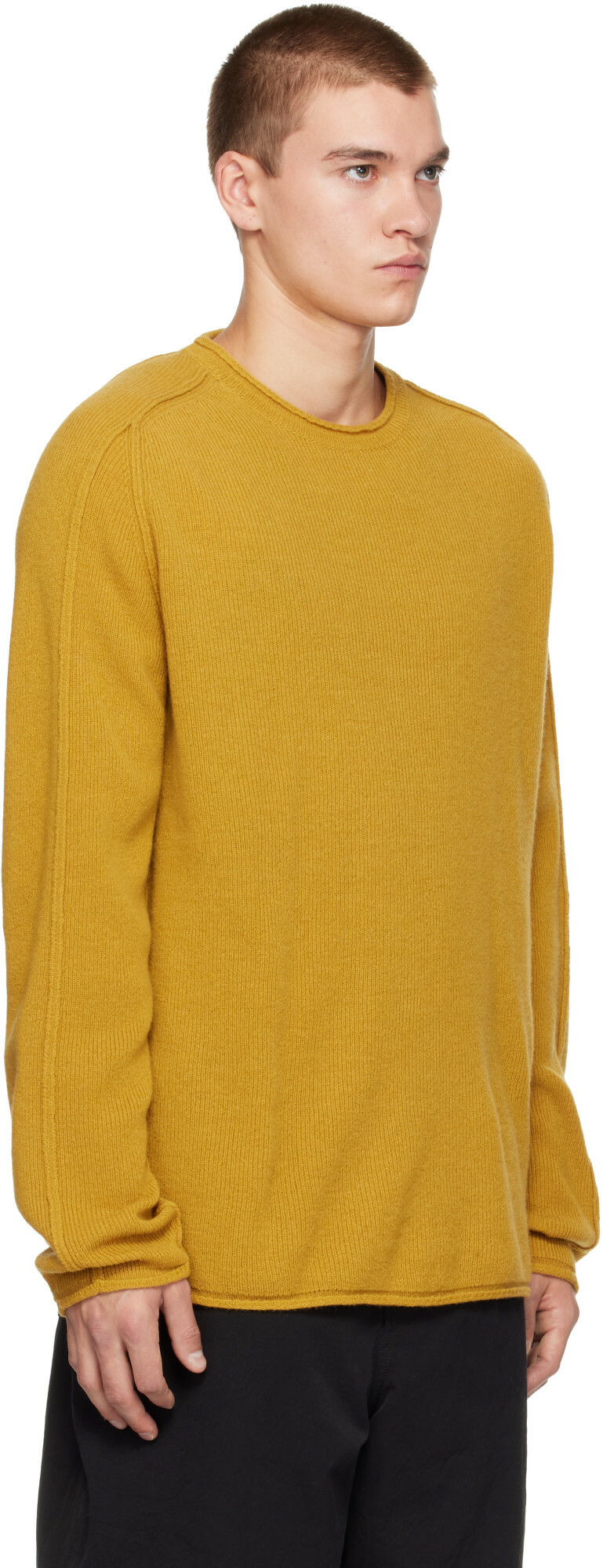 CASEY CASEY Yellow Inside Out Seam Sweater