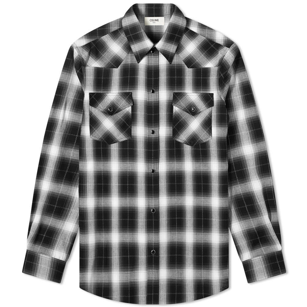 Celine Shadow Check Western Shirt Celine