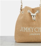 Jimmy Choo Bon Bon Small raffia bucket bag