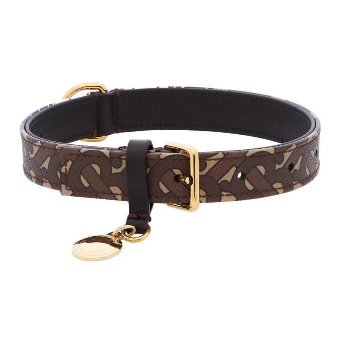 Photo: Burberry Brown Medium Monogram Dog Collar