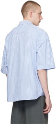 Juun.J Blue & White Stripe Shirt