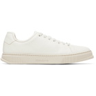 Ferragamo Off-White Elastic Lace Sneakers