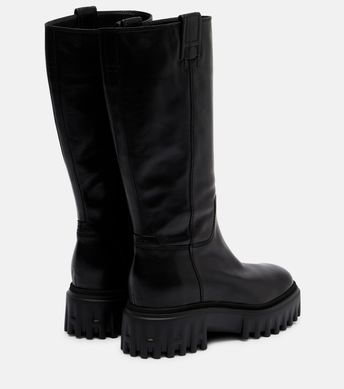 Hogan H700 leather mid-calf boots