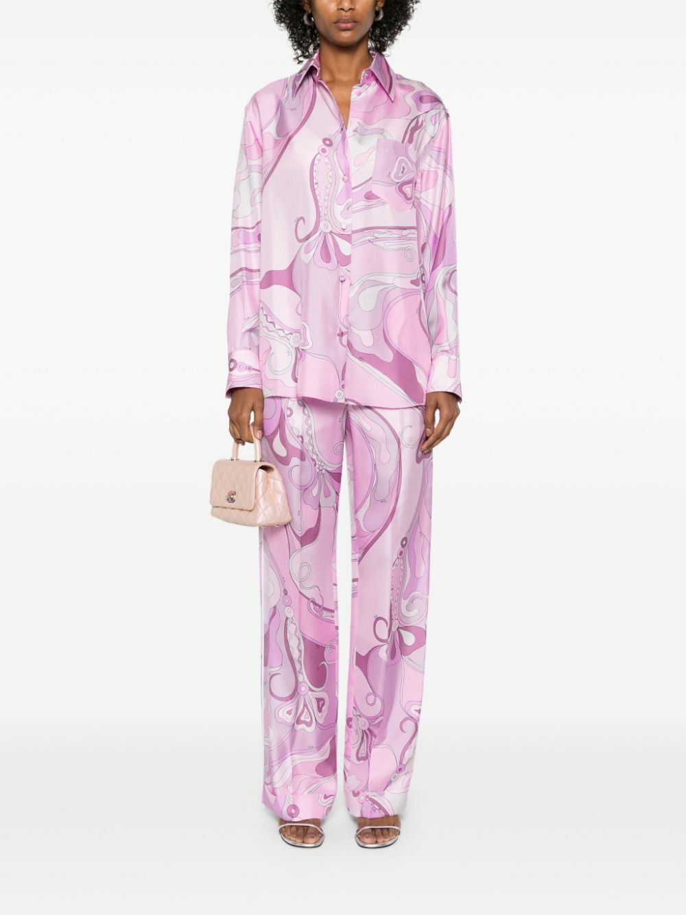 PUCCI Pink Orchidee-Print Shirt Emilio Pucci