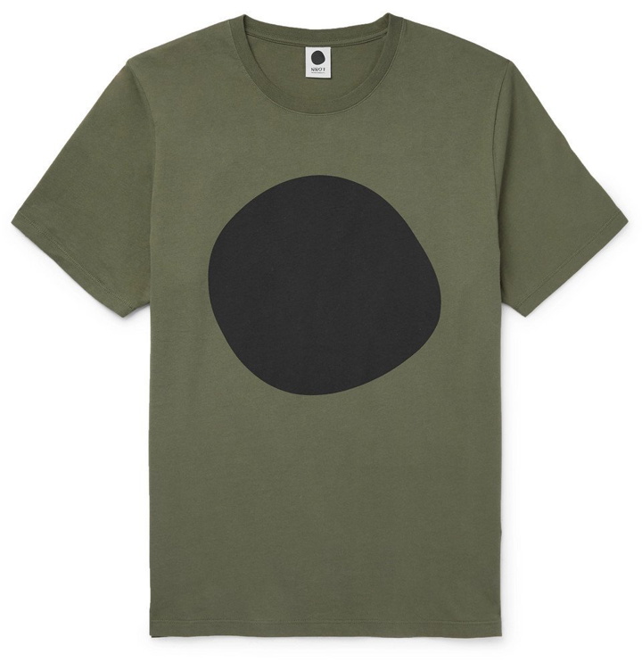 Photo: NN07 - Mauro Printed Cotton-Jersey T-Shirt - Army green