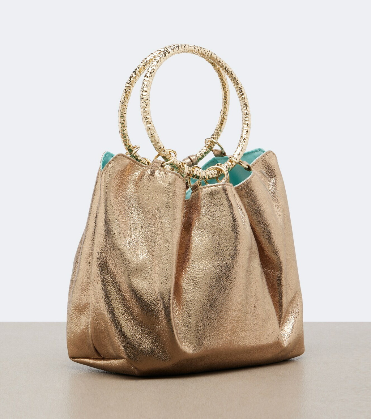 Aquazzura Night Stars Mini leather bucket bag