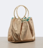 Aquazzura Night Stars Mini leather bucket bag