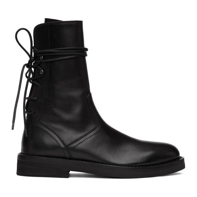 Photo: Ann Demeulemeester Black Back Lace-Up Tucson Boots