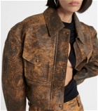 KNWLS Distressed leather jacket