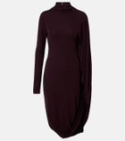 Stella McCartney Caped crêpe jersey minidress