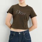 Dime Women's Classic Dalmatians T-Shirt in Vintage Black