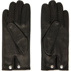 Ernest W. Baker Black Leather Gloves