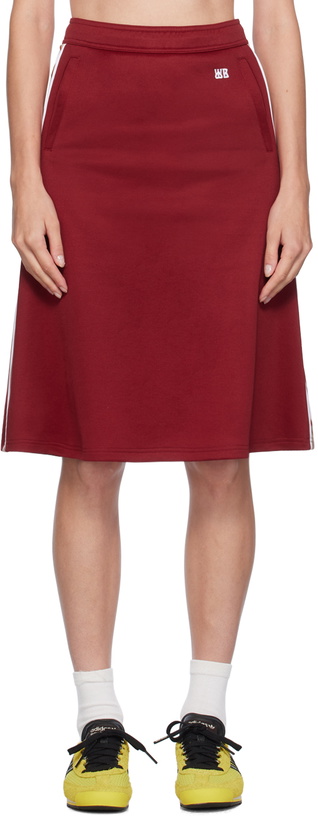 Photo: Wales Bonner Red Shine Midi Skirt