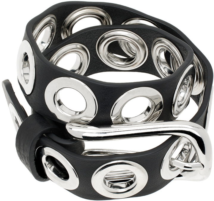 Photo: VAQUERA Black Grommeted Leather Bracelet