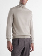 Zegna - Cashmere and Silk-Blend Turtleneck Sweater - Brown