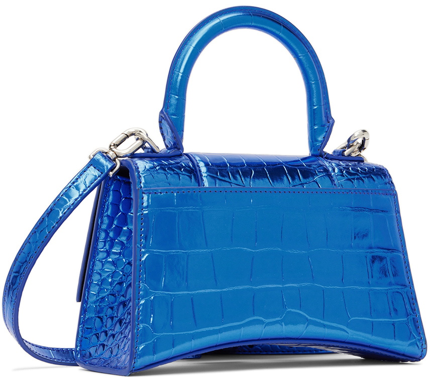 Balenciaga Hourglass top handle mini bag blue  MODES