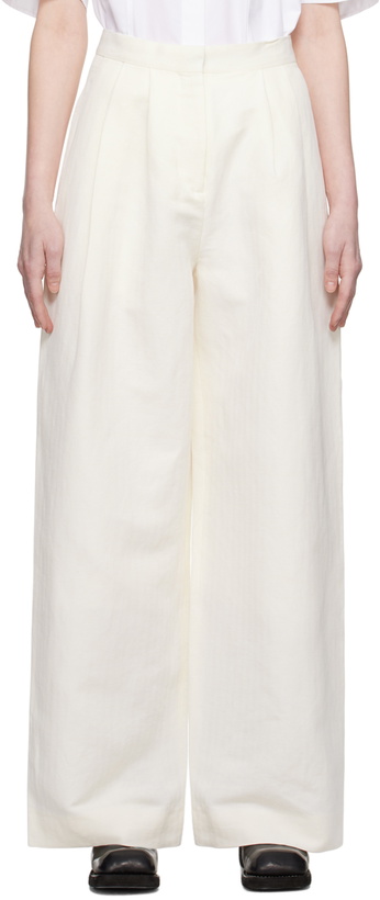 Photo: Mark Kenly Domino Tan Off-White Priscilla Trousers