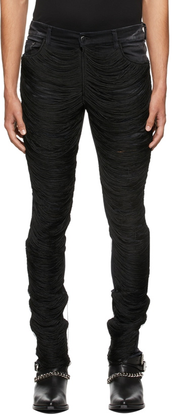 Photo: AMIRI Black Fringe Wire Ripped Jeans