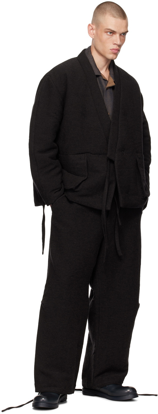 Aviva Jifei Xue Black Padded Short Kimono Jacket