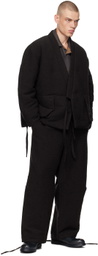 Aviva Jifei Xue Black Padded Short Kimono Jacket