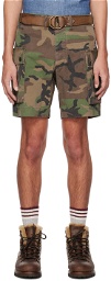 RRL Green Camo Shorts