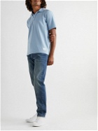 Rag & Bone - Logo-Appliquéd Cotton-Jersey Polo Shirt - Blue