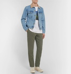 NN07 - Domenico Tapered Twill Drawstring Trousers - Army green