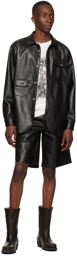 Han Kjobenhavn Black Leather Shirt