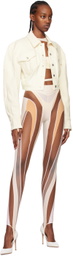 Mugler White Cutout Bodysuit