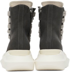 Rick Owens Drkshdw Grey Abstract High-Top Sneakers