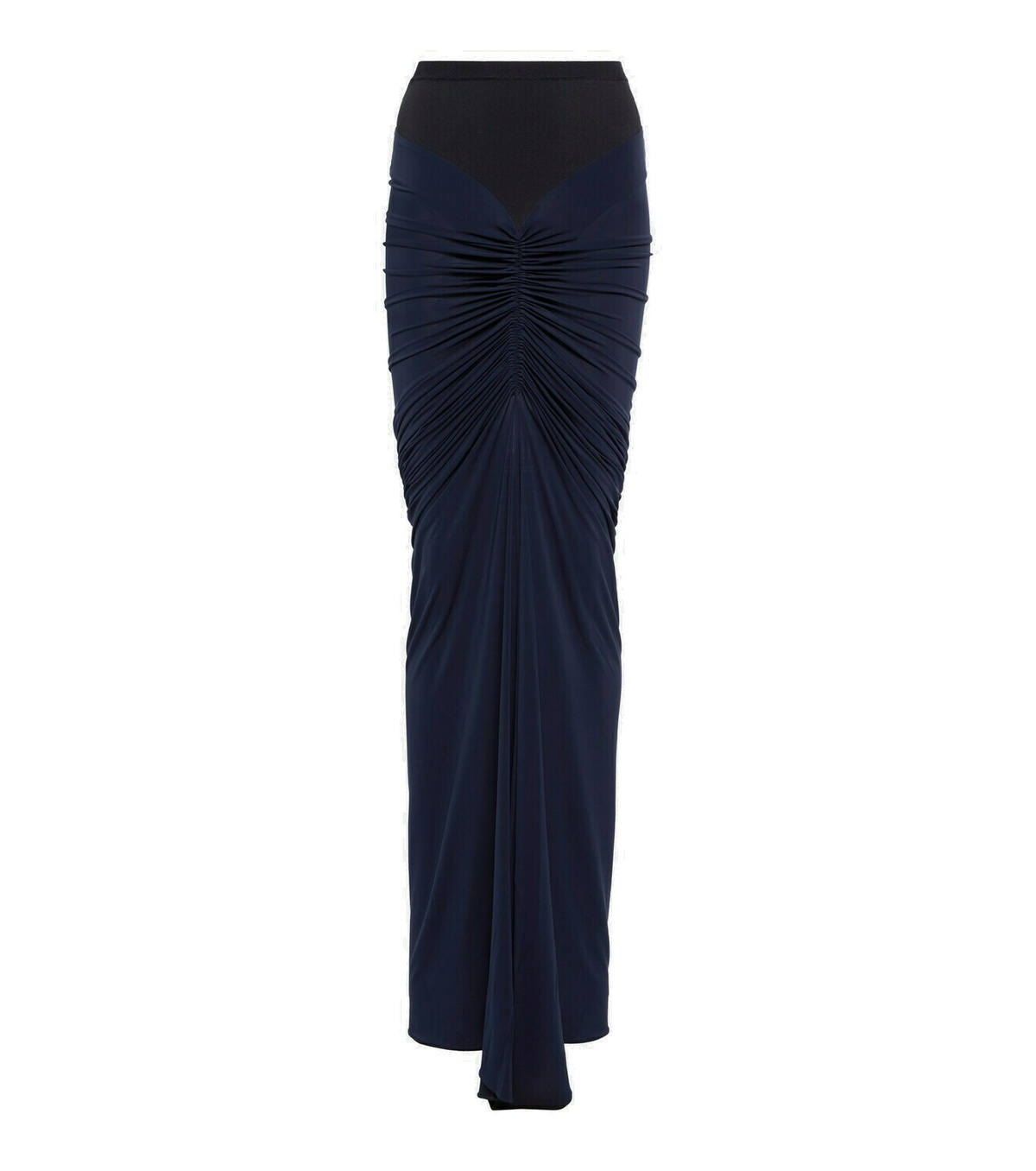 Alaïa Draped stretch jersey maxi skirt ALAÏA