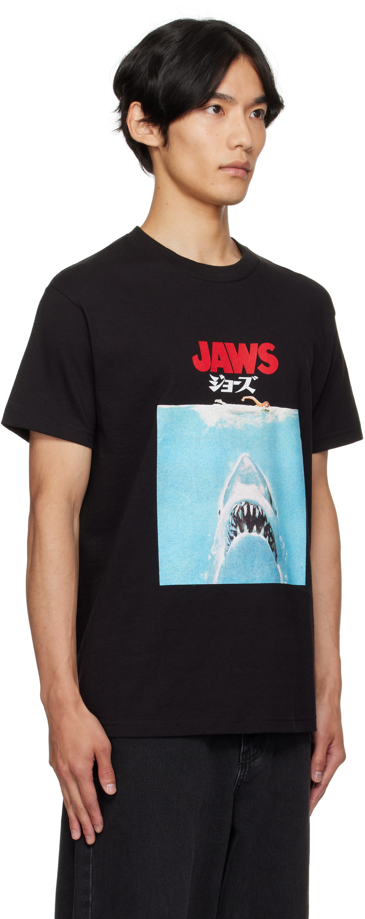 WACKO MARIA Black 'Jaws' Crew Neck T-shirt