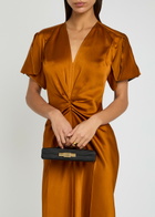 Victoria Beckham Satin box Clutch - Black - One Size