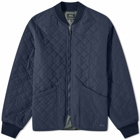 A.P.C. Men's Arcade Quilted Bomber Jacket in Dark Navy