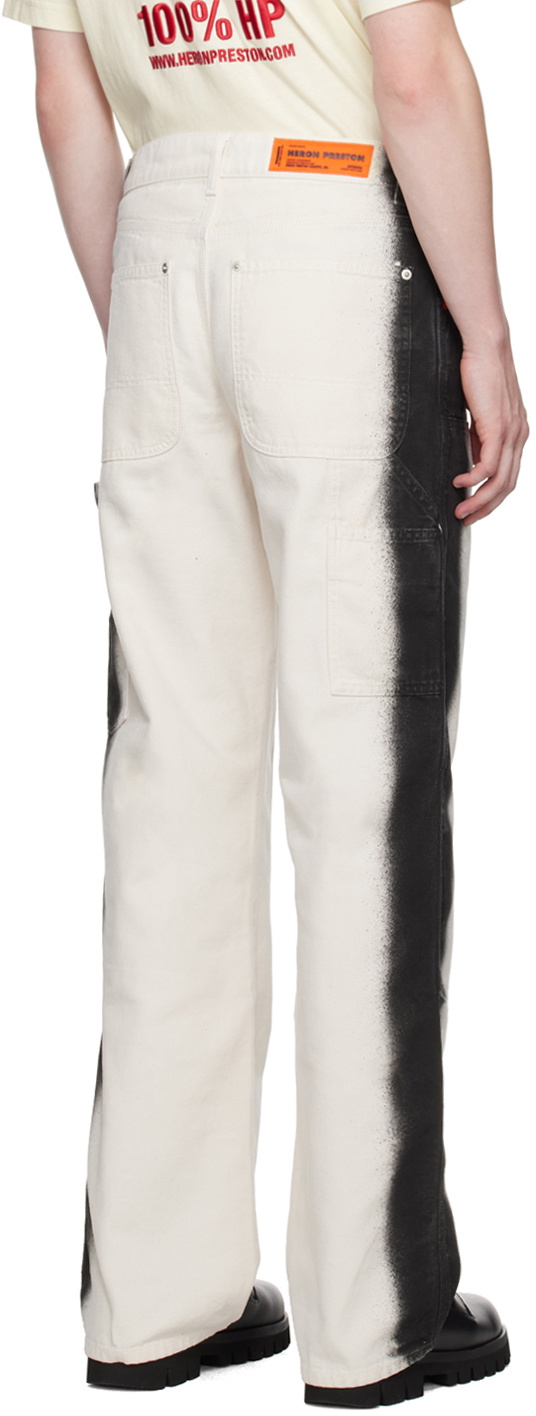 Heron Preston White & Black Gradient Pants