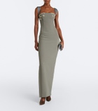 Rachel Gilbert Malia embellished crêpe corset gown