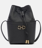 Ferragamo Gancino Mini leather bucket bag