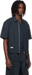 Song for the Mute Black Zip Up Workman Shirt