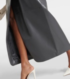 The Frankie Shop Nan asymmetric faux leather maxi skirt